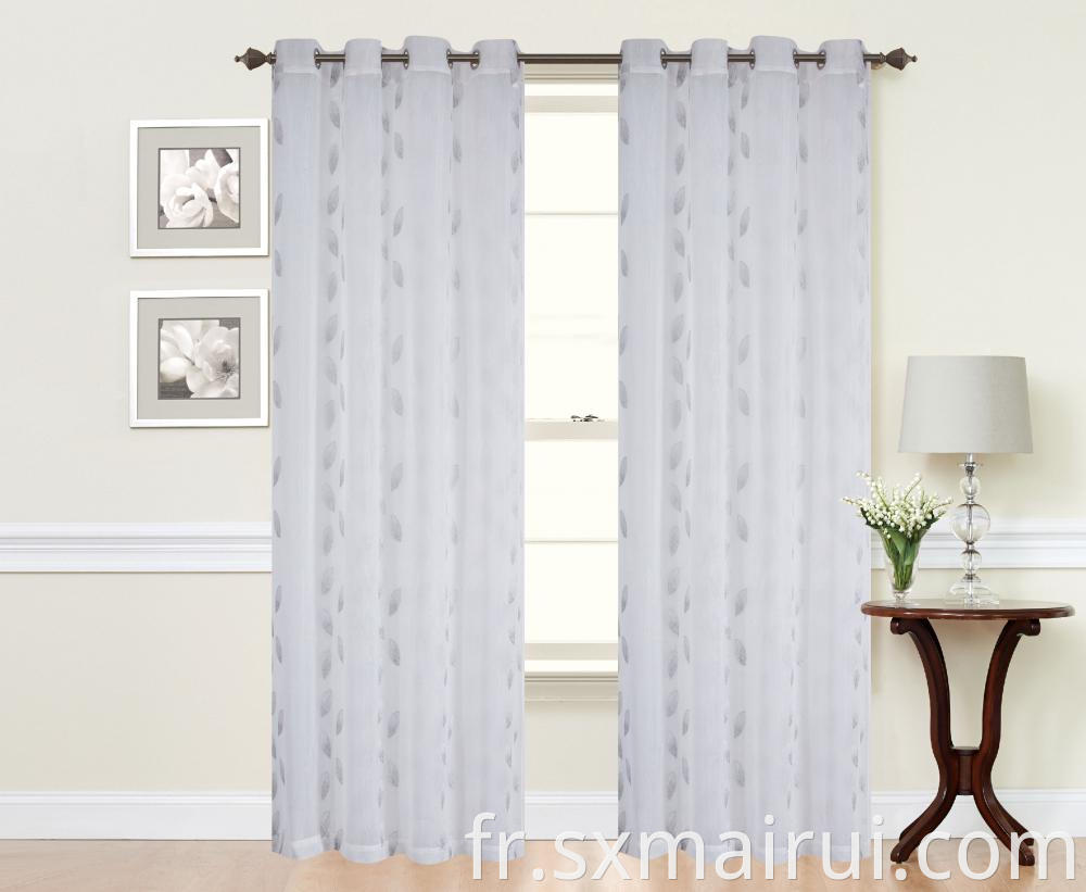 100% Polyester Jacquard Sheer Curtain Panel